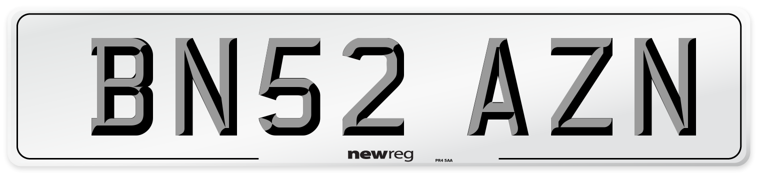 BN52 AZN Number Plate from New Reg